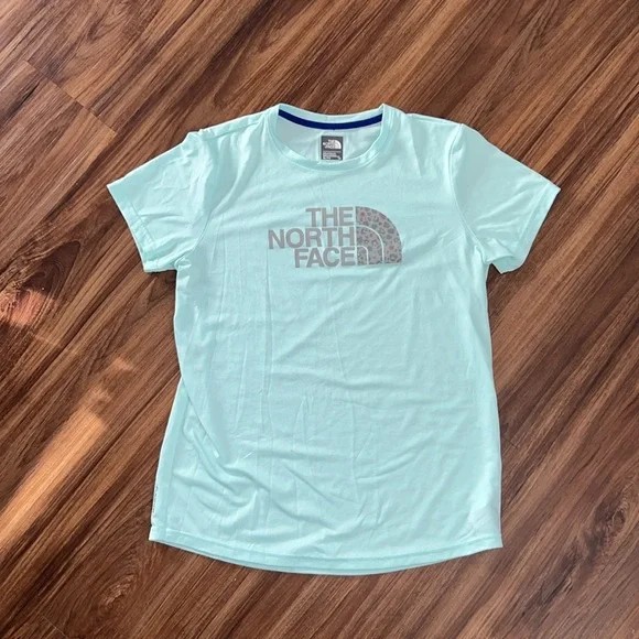 The North Face Aqua Blue Cheetah T-Shirt - Picture 3 of 7